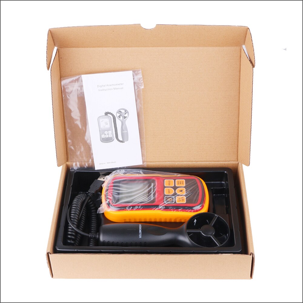 RZ Anemometer Wind Speed Meter Digital Wind Meter Handheld Digital Air Velocity Range 0.18-45m/s Wind Speedometer Sensor