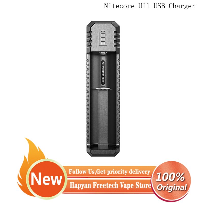 NITECORE UI1 Batterie Ladegerät Tragbare USB Li-Ion Batterie Ladegerät kompatibel mit 26650 20700 21700 18650 16340 14500 batterie