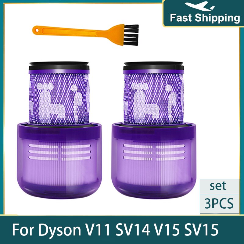 Dyson V11 SV14 V15 SV15 Onderdelen 970013-02 Hepa Filter Vervanging Cycloon Absolute Dier Snoerloze Stofzuiger Accessoires: 2Pcs Purple