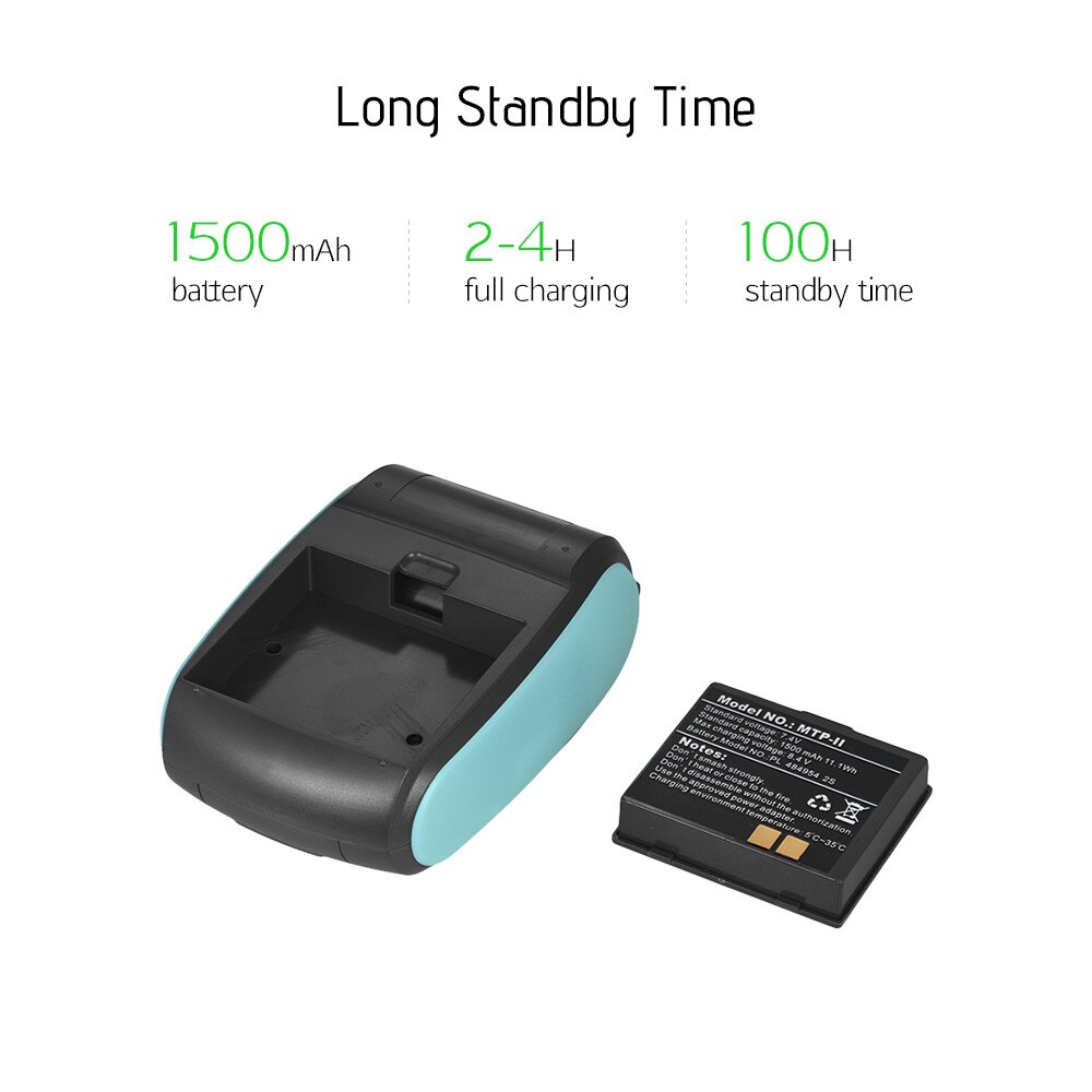 Draadloze Mini 58Mm Printer Draagbare Thermische Printer Bluetooth-Compatibele Telefoon Android Ios Pc Pocket Bill Impresoras