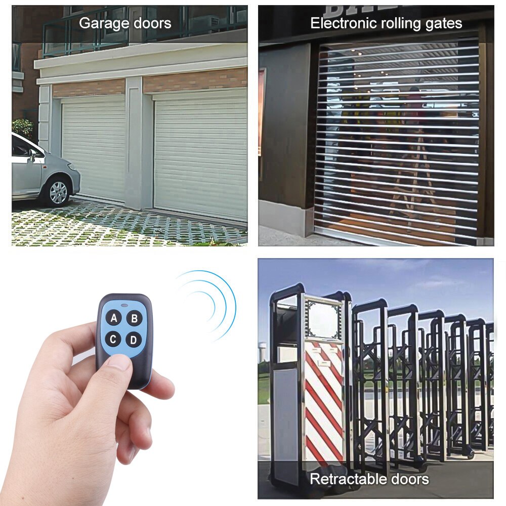 Multi frequency 250- 868MHz Remote Control Car Garage Gate Door Opener Remote Control Duplicator Clone Cloning Code 4 Buttons