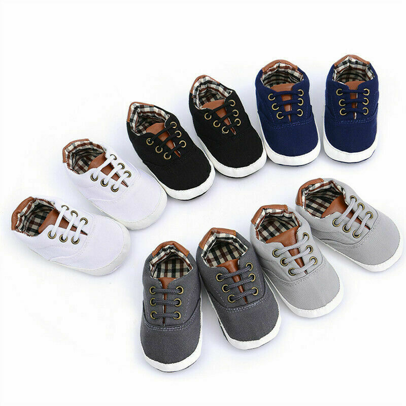 Emmababy nyfödd bebis pojkar flickor spjälsäng canvas skor småbarn barn promenad sneakers 0 ~ 18m
