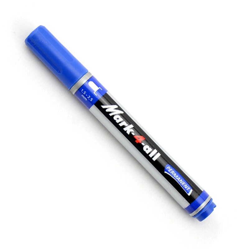 6 stk / lot stabilo 653 tuschpenne mærke pen rundt hoved alkoholholdigt blæk permanent fedtet pen