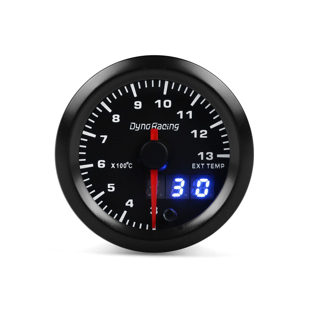 Dynoracing 2&#39;&#39; 52mm Dual Display Exhaust Gas Temp Gauge 7 colors Led 300-1300 Celsius EGT EXT Gauge with Stepper Motor BX101503