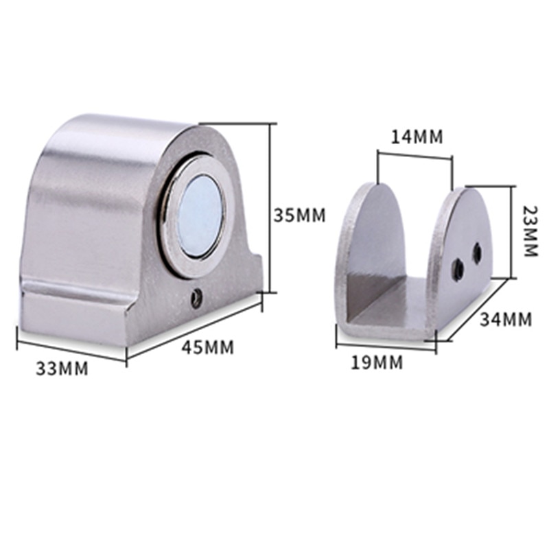 Magneet Glazen Deur Stop Rvs Deurstopper Magnetische Deur Houder Wc Glas Deur Deurstop Meubels Hardware Tool