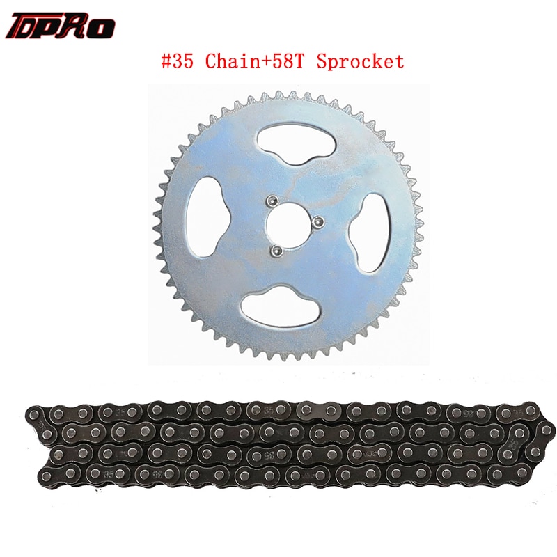 #35 Chain Sprocket 58 Tooth 29mm + 35 Chain 116 Links For Go Kart Mini Bike ATV Trike Dirt Bike Quad