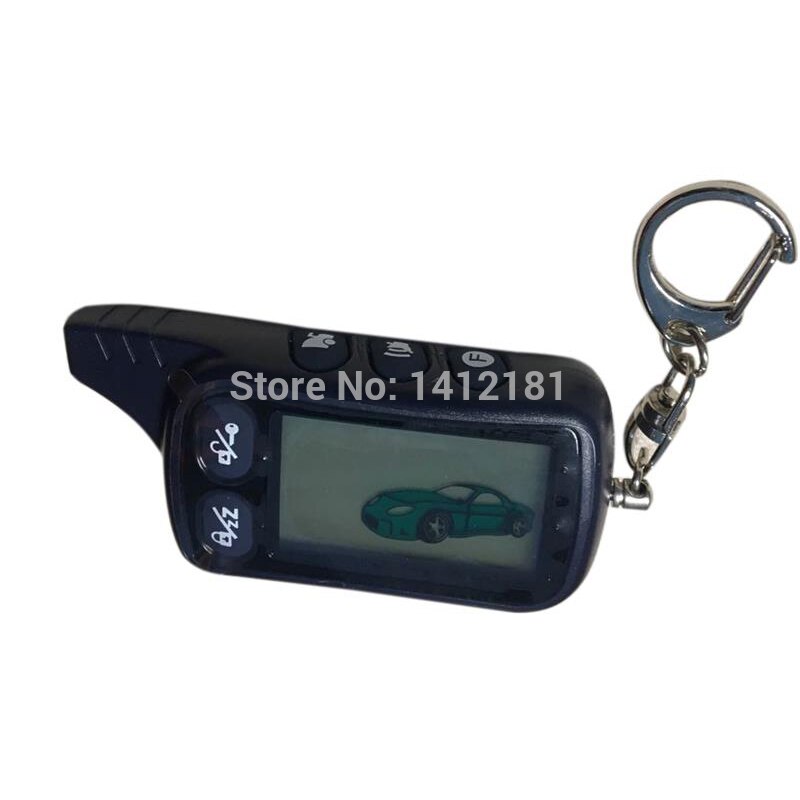 2-way TZ9030 LCD Remote Control Keychain,TZ-9030 Key Fob Chain for Two Way Car Alarm System Tomahawk TZ 9030 ,434MHZ 1.5V AAA