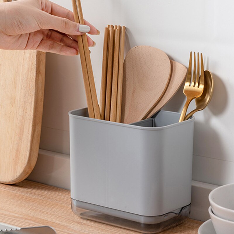Detachable Multifunctional Spoon Fork Chopstick Storage Holder Box Double Layer Cutlery Drain Rack Organizer Racks For Kitchen