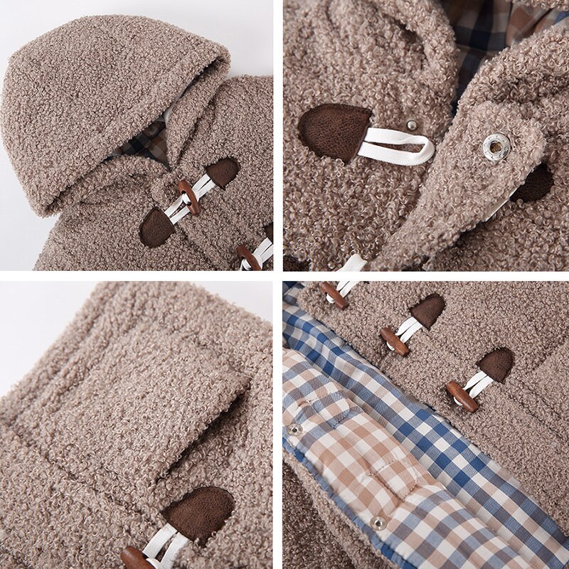 Baby jacket clothes hooded casual clothes children clothing baby wadded cotton warm for autumn and winter kids clothes coat