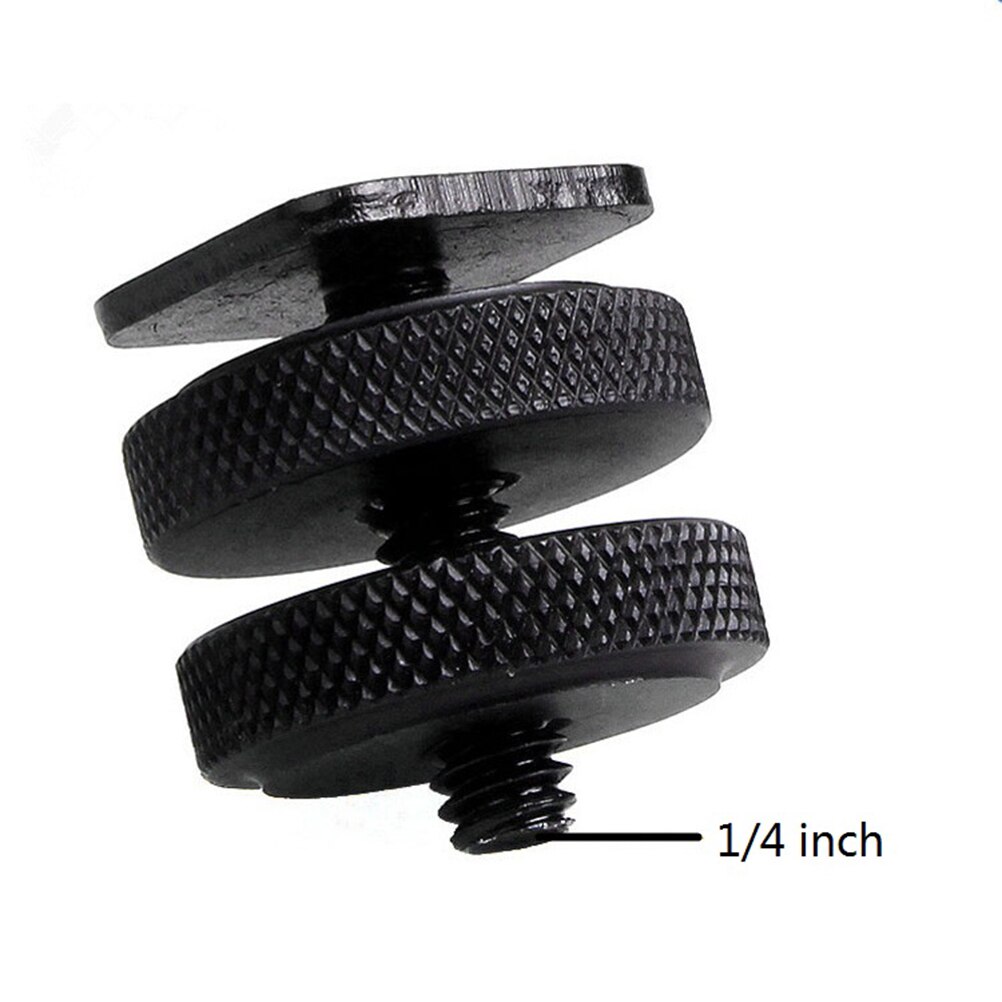 1/4" Dual Nuts Tripod Mount Screw to Flash Camera Shoe Adapter Tripod & Accessories P25 0.3