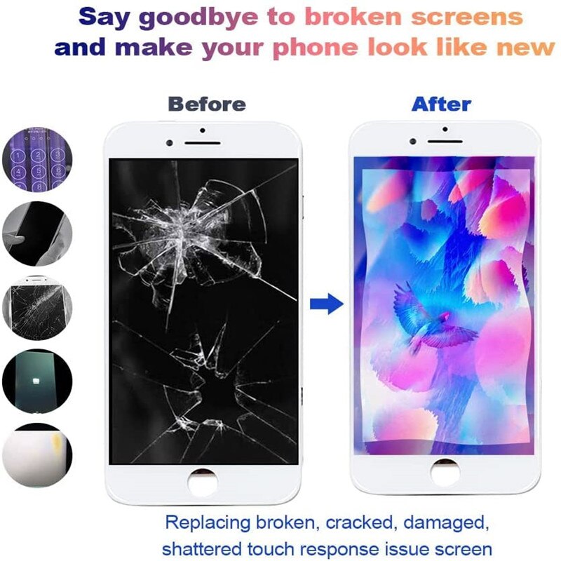Iphone 6s plus 5.5 " screen replacement lcd display 3d touchscreen digitizer replacement assembly kit with repair tools