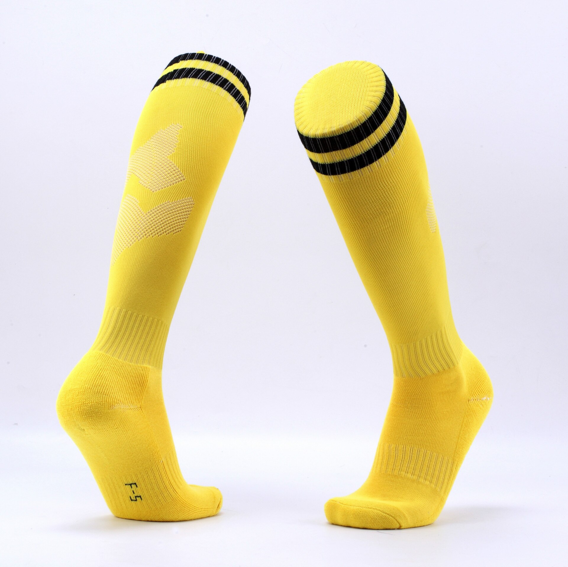 Gli uomini di Calcio Professionale Calzini E Calzettoni Cotone Traspirante Corsa E Jogging Lungo Tubo Calzini Da Calcio Calzini E Calzettoni Uomo Da Ginnastica indossare sopra il Ginocchio di Alta Sport Calzini E Calzettoni: yellow