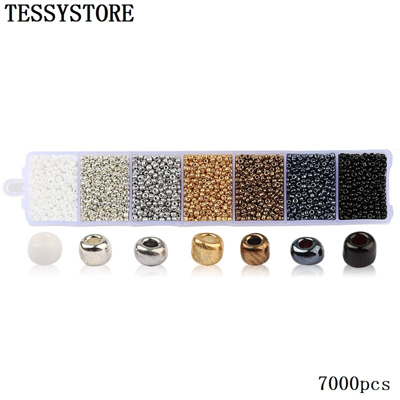 TESSYSTORE coffret 2mm perles de rocaille en verre breloque tchèque cristal entretoise perles de verre pour la fabrication de bijoux anneaux bricolage accessoires faits à la main: A383