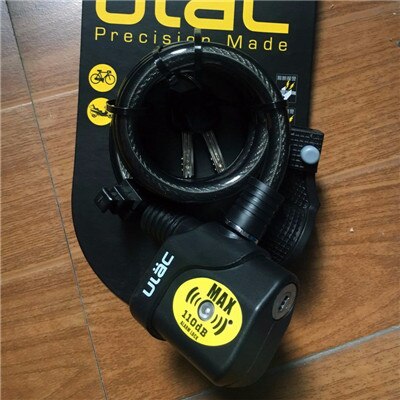 ULAC – câble d&#39;alarme de vélo 1200mm * 12mm, antivol, 110db, pour verrouillage de voiture vtt, câble de sécurité: Default Title