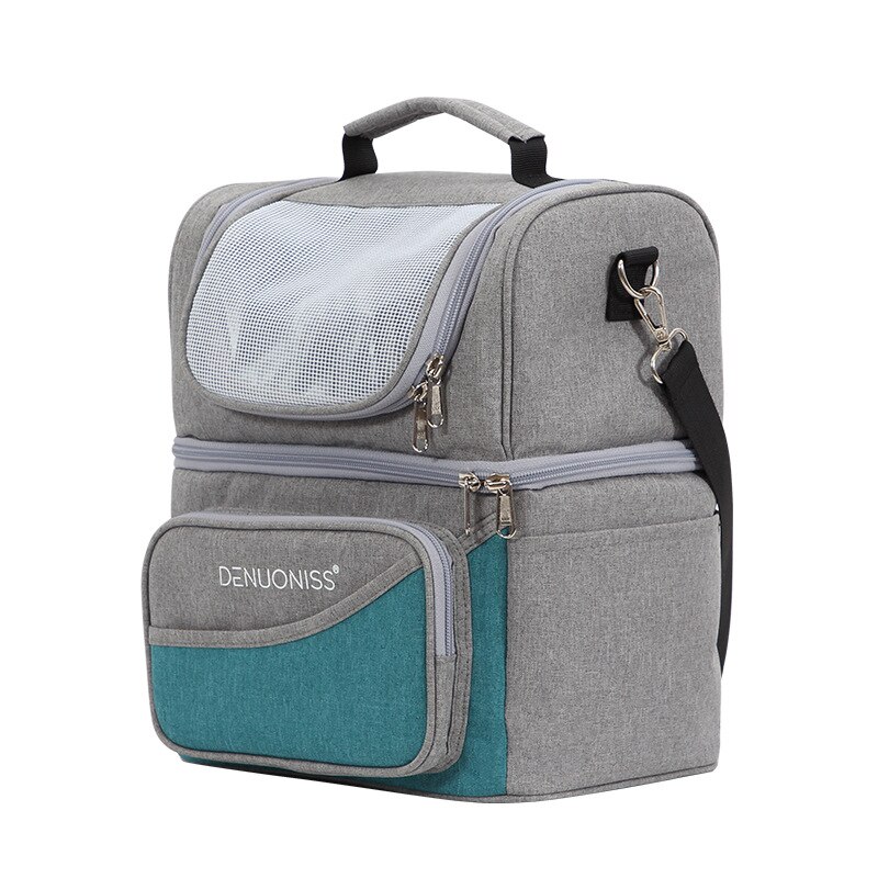 13L Lekvrije Dubbellaags Koeltas Grote Lunch Picknick Box Kan Houder Ijs Pac Thermische Maaltijd Dranken Isolatie Cool schoudertas