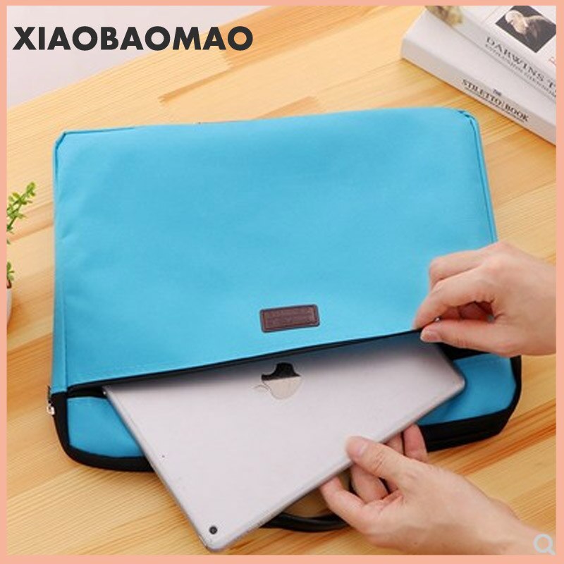 6 Kleuren A4 Document Bag Grote Capaciteit Dubbele Lagen Boek Bestandsmap Houder Met Handvat Rits Waterdichte Canvas Handtas Voor bus