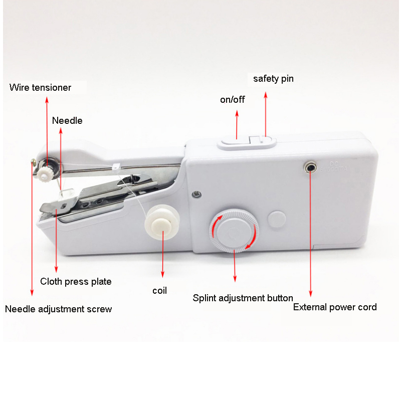 Mini Handy Naaimachine Set Draagbare Huishoudelijke Snoerloze Elektrische Quick Stitch Naaien Handwerken Kleding Stoffen DIY Thuis Tool