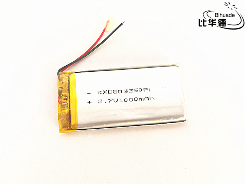 3.7V 1000mAh 503260 Lithium Polymer Li-Po li ion Rechargeable Battery cells For Mp3 MP4 MP5 GPS PSP mobile bluetooth