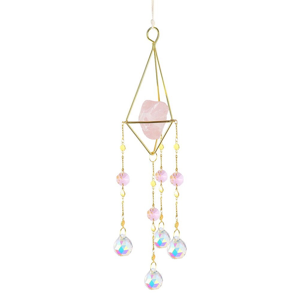 Carrillón de viento de cristal para decoración del hogar, Spinner de viento para ventana, dormitorio, sala de estar, creativos para niñas: C