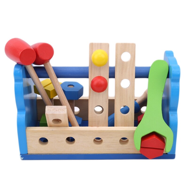 Infantil Panda herramienta cesta niños rompecabezas tuercas montaje parche madera juguete desmontable tuerca de juguete montaje niños Juguetes