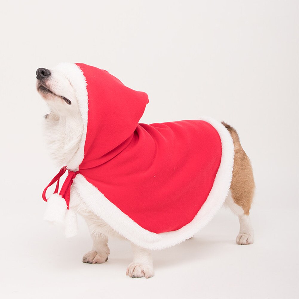 Funny Pet Honden Kerst Kleding Kat Hond Xmas Rode Hoed Mantel Kostuum Jurk Cosplay Kleding Kerst Jaar Katten Honden kostuum