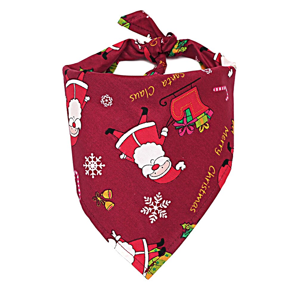 Bandana d'halloween anniversaire pour chien, bavoir de noël pour chien, marguerite, chat, accessoires pour animaux de compagnie, petit, moyen et grand gabarit: Christmas Red 58cm