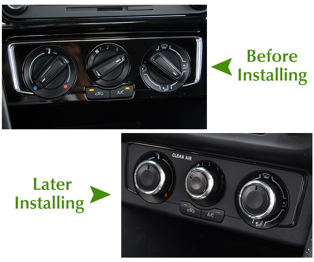 Aluminiumlegering Airconditioning Knop Ac Knop Voor Volkswagen Vw Polo 2004 Auto Airconditioning Warmte Schakelaar knop