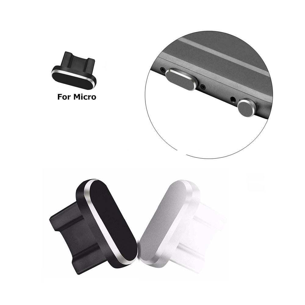 Puerto de carga Micro USB, enchufe antipolvo para teléfono móvil Android, puerto de carga de Metal colorido para Xiaomi, Huawei, Samsung, teléfono android