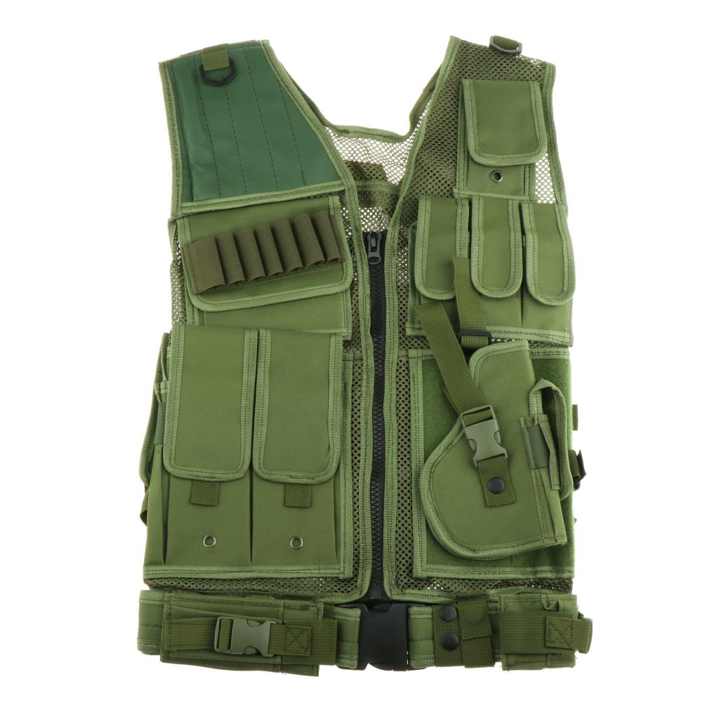 Vest Outdoor Mesh Breathable Training Vest Adjustable Unisex: Green