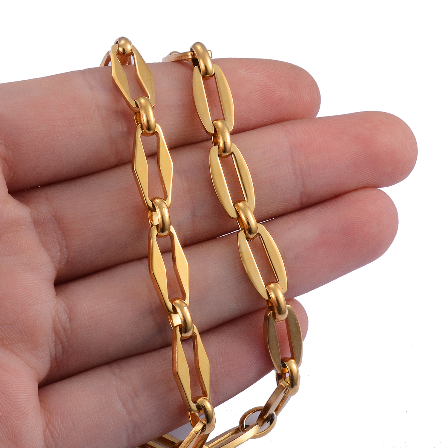 Roestvrij Stalen Armband Goud Persoonlijkheid Mannen En Vrouwen Sieraden Populaire Hip Hop