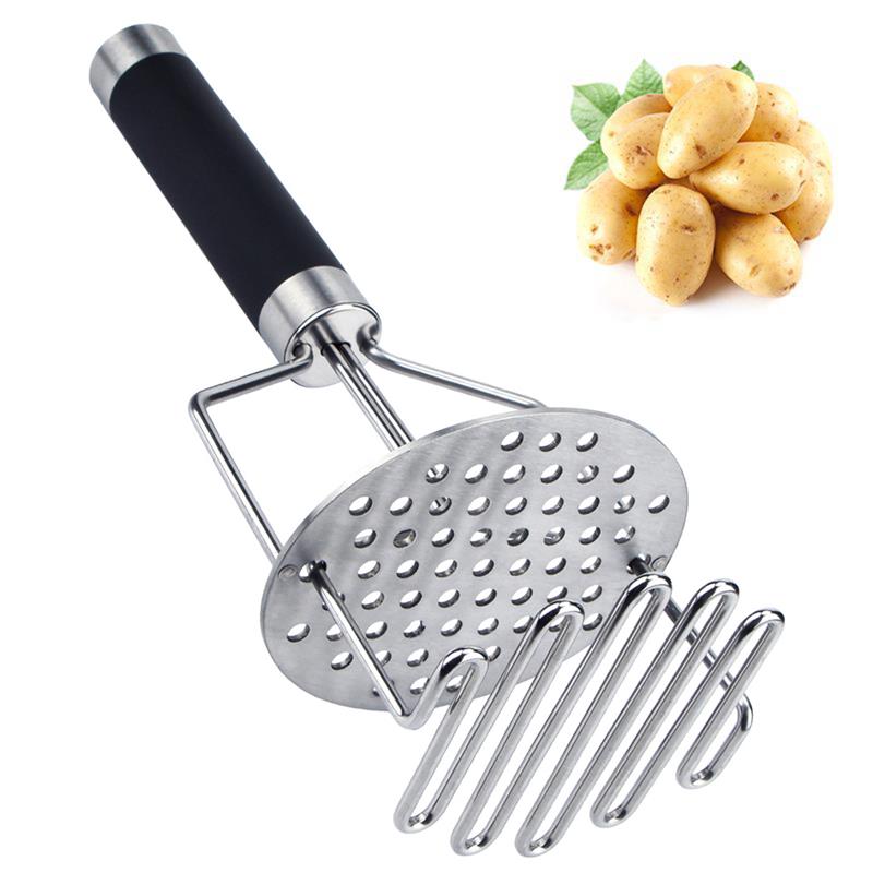 1pc Potato Masher Multi-Purpose Stainless Steel Cooking Masher Kitchen Masher Fruit Vegetable Baking Tools Accessories: 1