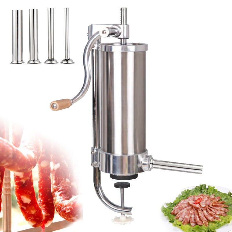 3L Handleiding Worst Machine Roestvrij Staal Worst Maker Huishoudelijke Verticale Stuffers Krachtige Multifunctionele Worst Machine