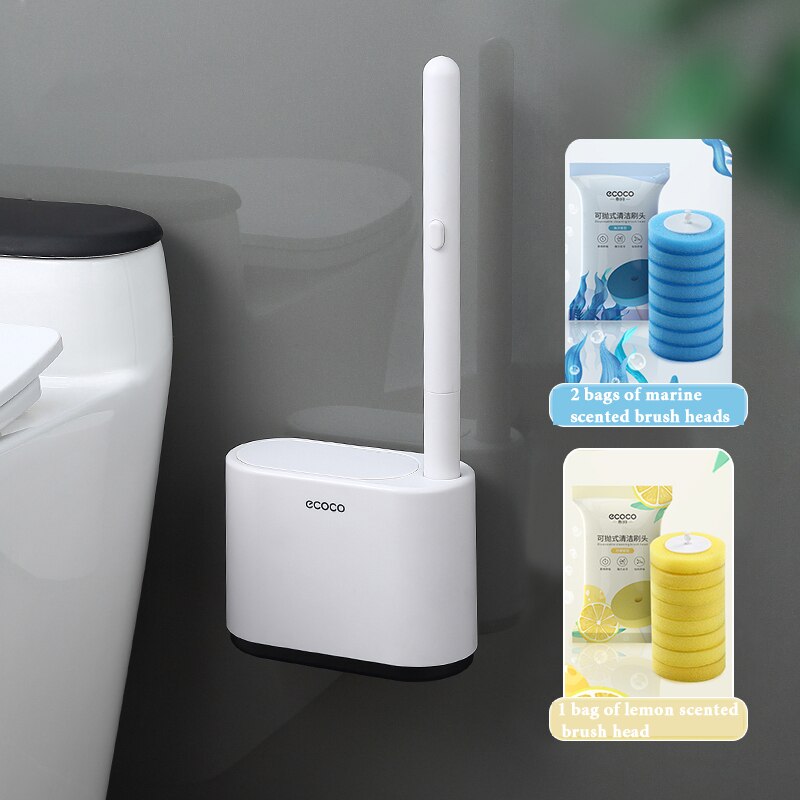 Wegwerp Wc Borstel Huishouden Muur Gemonteerde Kan Worden Gegooid Zonder Dode Hoeken Cleaning Toiletborstel Badkamer Accessoires: Black C