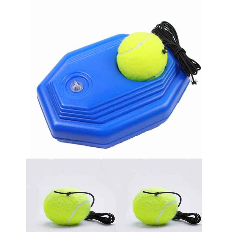 Tennis træningsværktøj med elastisk rebkugle selvstændig rebound bold med træner multifunktionsbold træning tennis træningsværktøj: Stil 2 med 3 bolde
