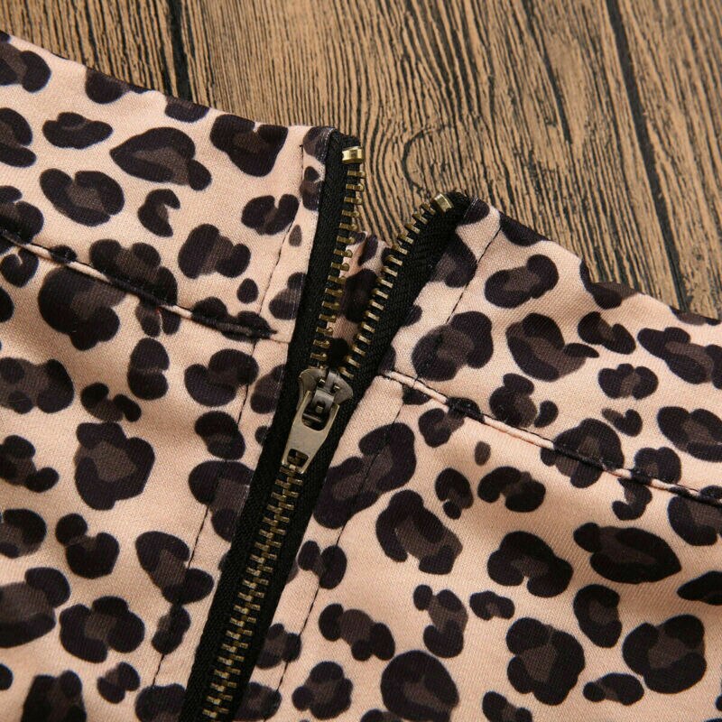 Barn baby flicka kläder leopard 3 st sommardräkter svarta toppar västar shorts barn flicka uppsättningar kläder 1-6y