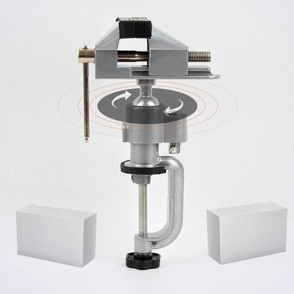 2 in 1 Table Vise Bench Vice Aluminium Alloy 360 Degree Rotating Universal Vise Precise Mini Vise Clamp Alloet