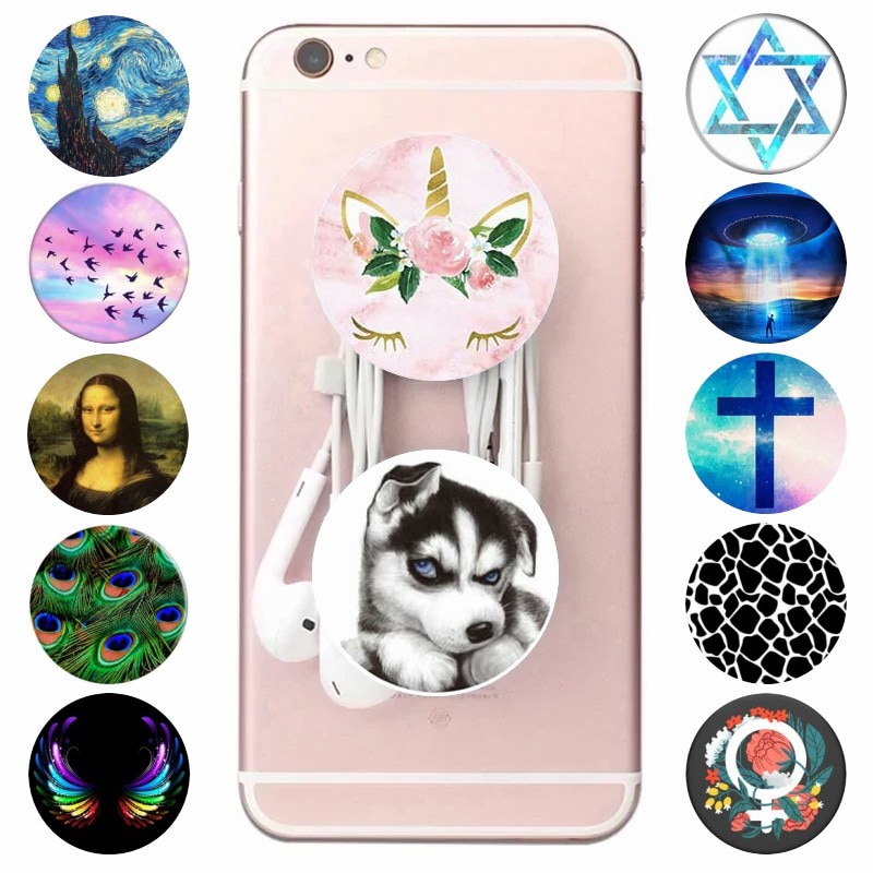 Pops Gogh Artwork попсокет Phone Holder Pipsocket Glue Airbag Finger Ring Popping Holder Expanding Stand and Grip pocket socket