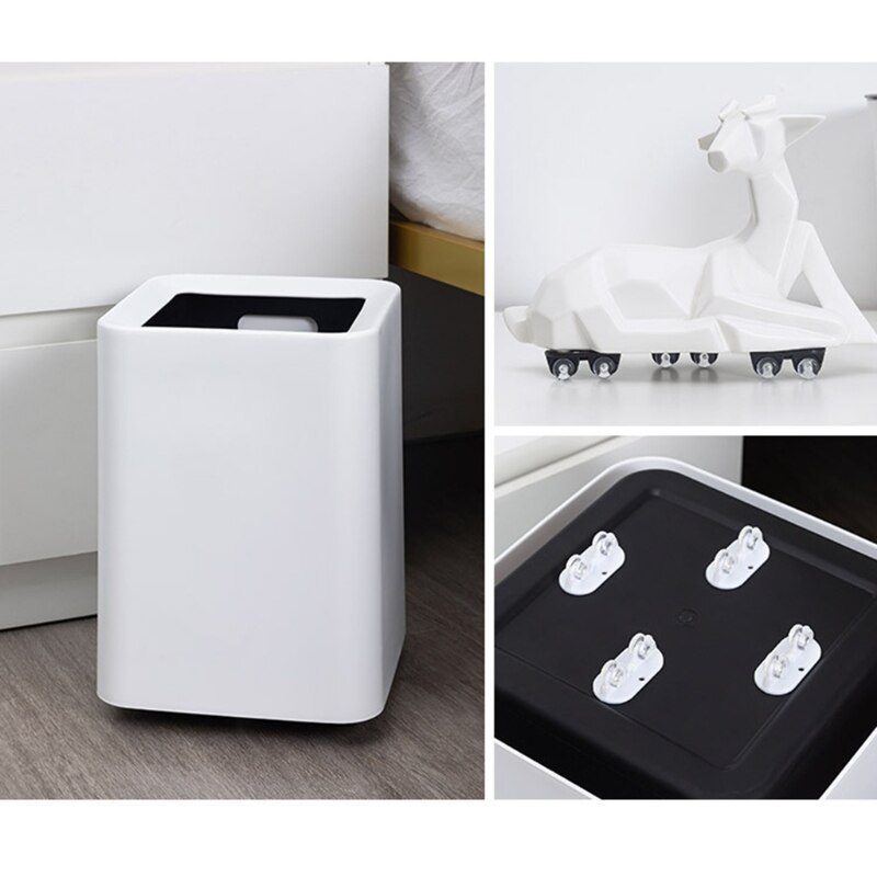 Zelfklevende katrol opbergdoos wieltjes prullenbak zelfklevend meubelwieltje thuis stil geen krassen 4 stuks