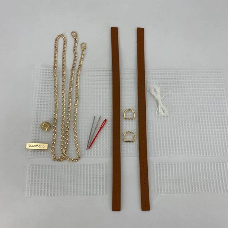 Kit de tissage de mailles en peluche, sac à main artisanal, accessoires, sac tissé à la main, aide au tissage, 8 pièces/ensemble