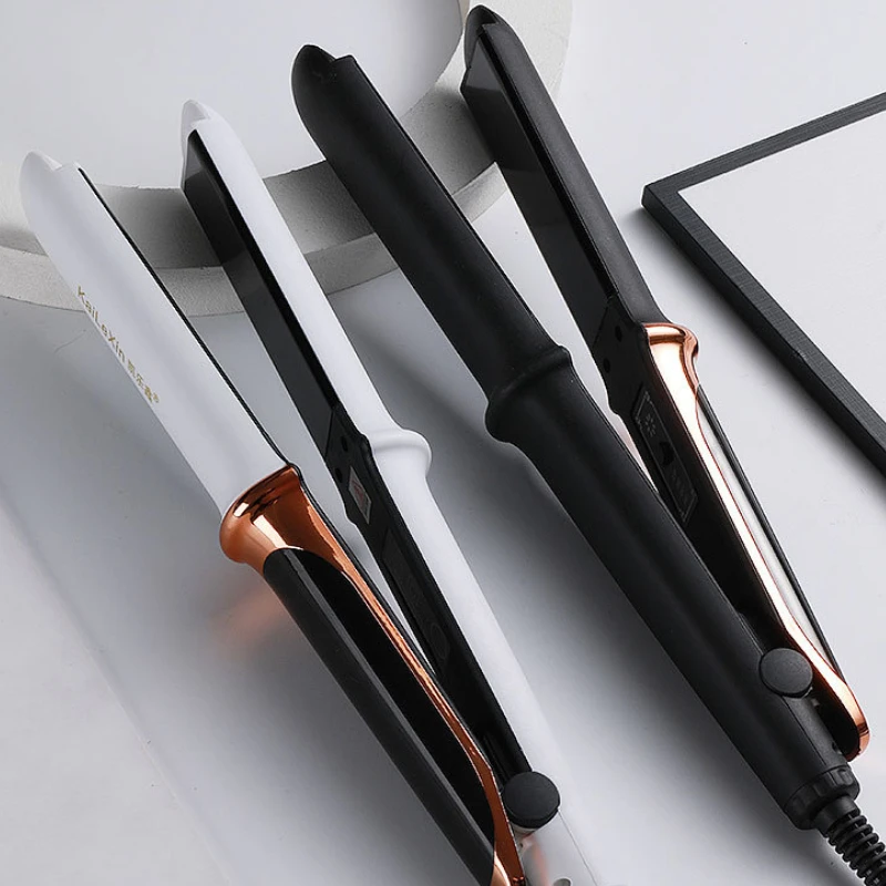 Plancha de pelo 2 en 1 con temperatura ajustable, 4 engranajes, herramienta de estilismo de calentamiento rápido para cabello húmedo o seco