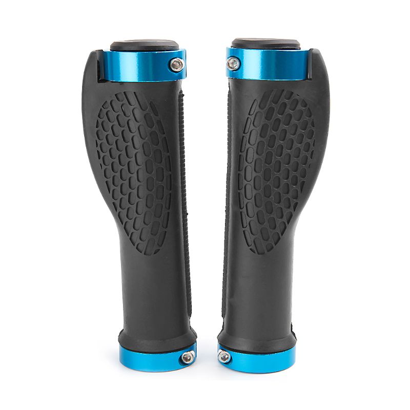 Poignées guidon vélo Ergo poignée vélo antidérapante ergonomique confort pour vélo montagne barre: Bleu