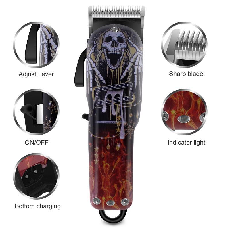 Kit de corte de pelo inalámbrico para hombre, máquina para cortar el pelo sin cables, recargable, para barbería, gran potencia