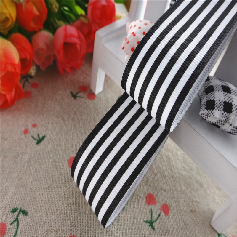 10 meter 1 '' 25mm stripetrykte grosgrain-bånd tegneseriebånd håndlagde hårsløyfer  ym16100785