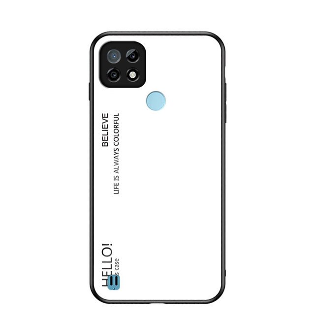 Luxe Gradiënt Gehard Glas Telefoon Case Voor Realme C21 Back Cover Hard Armor Bumper Voor Oppo Realme C21 C 21 6.5 ''RealmeC21: 8