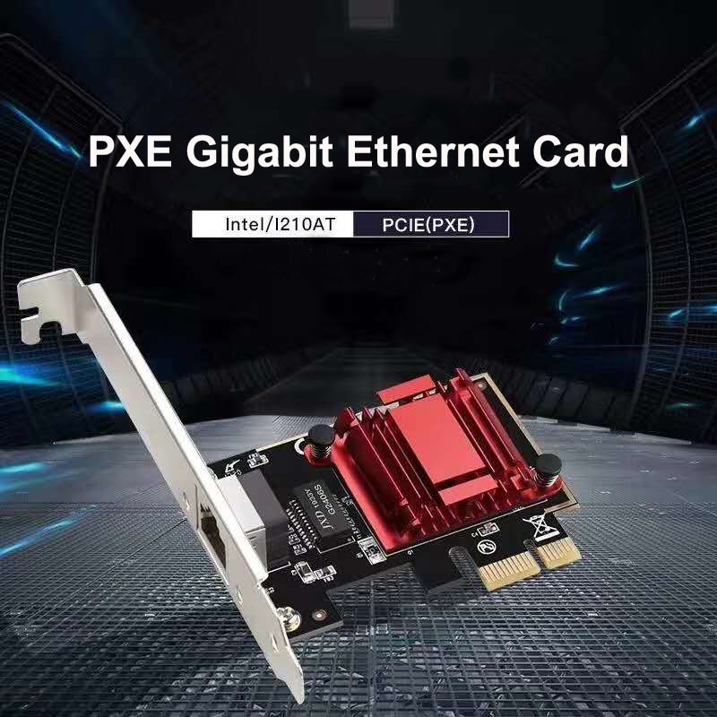 Iocrest Pxe Gigabit Ethernet Enkele Poort Pci Express Lan Netwerkkaart Met Intel I210AT & Pxe Chip