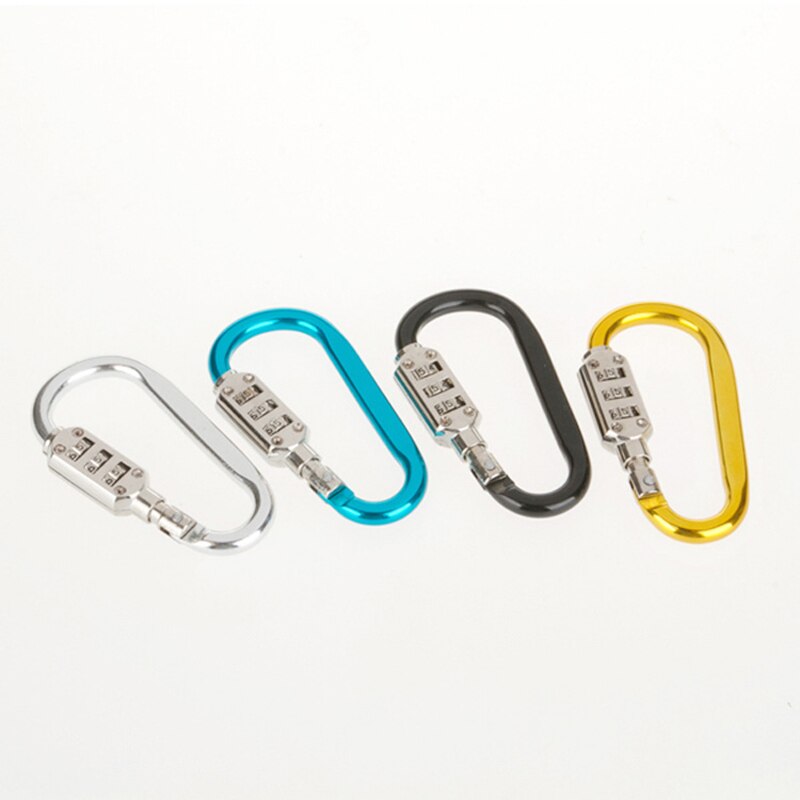Mousqueton en alliage, combinaison intelligente de petite taille pour voyage, 1 pièce, mousqueton, Code à suspendre, cadenas de randonnée pour Camping