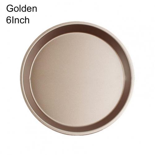 Handig Carbon Staal Hittebestendig Pizza Bakken Plaat Carbon Staal Verwarming Pan Food Grade Materialen Voor Keuken:  Golden 6inch