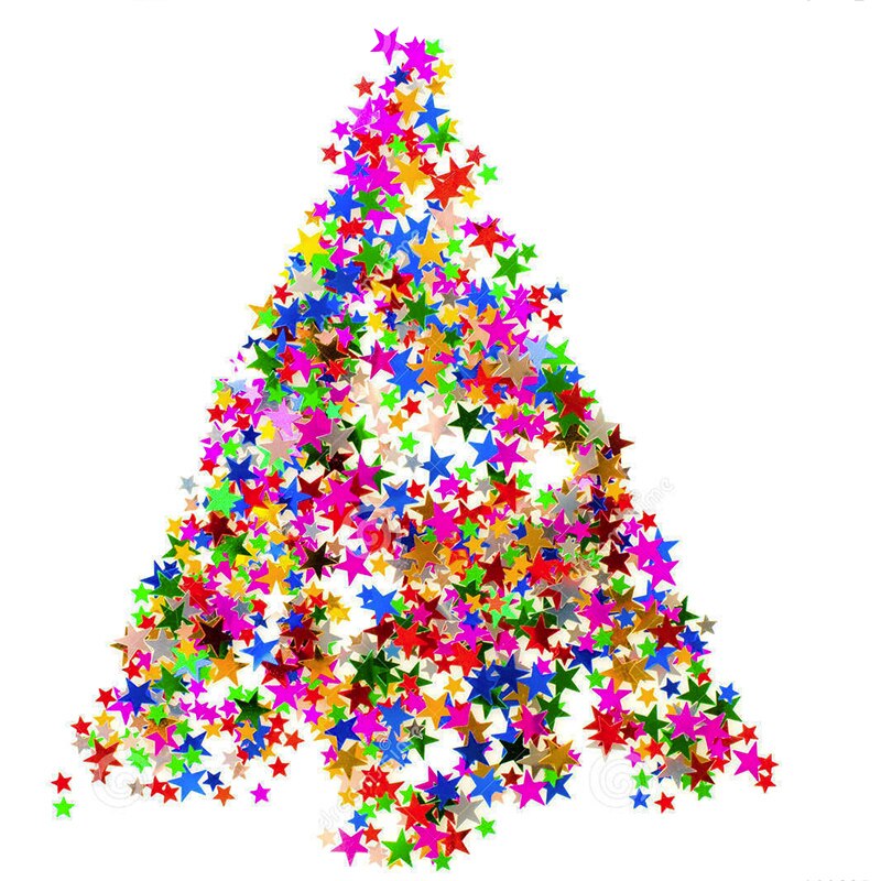 Gemengde kleuren Pailletten confetti Kerstboom Paillette Ster Sneeuwvlok Ambachten Scrapbooking Ornamenten DIY Naaien Xmas Decoratie