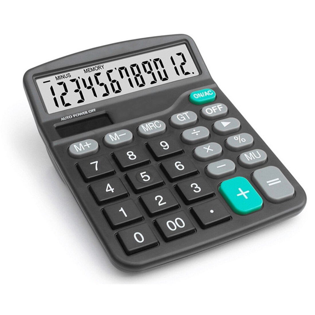 NOYOKERE Calculator Calculate Commercial Tool Battery or Solar 2in1 Powered 12 Digit Electronic Calculator and Button