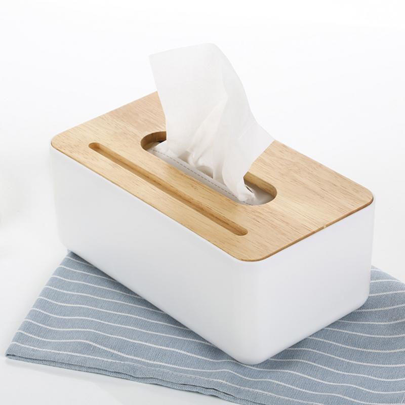 230*130*100 Mm Home Tissue Box Bontainer Tissue Doos Houder Houten Cover Papieren Servet Case Hoge Pp Plastic
